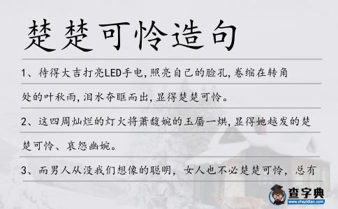楚楚可憐造句