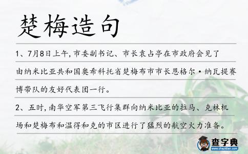 楚梅造句