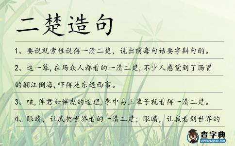 二楚造句