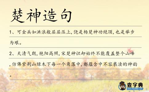 楚神造句