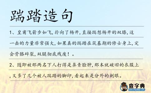 踹踏造句