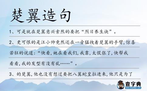 楚翼造句