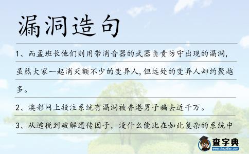 漏洞造句