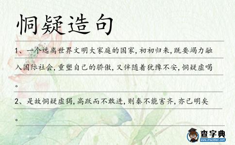 恫疑造句
