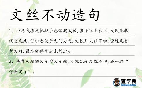 文絲不動造句