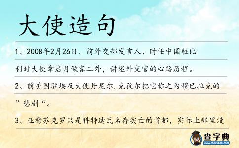 大使造句