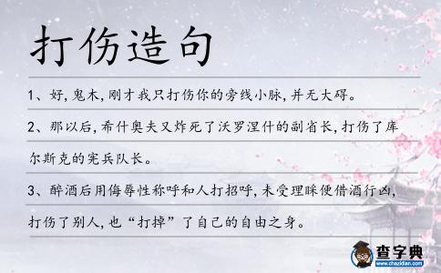 打傷造句