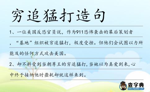窮追猛打造句