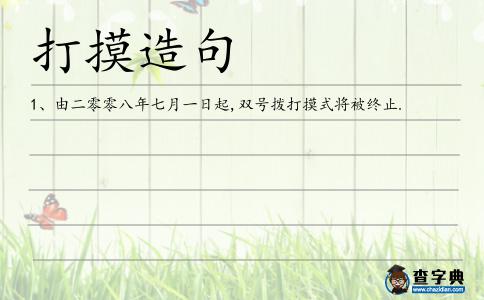 打摸造句