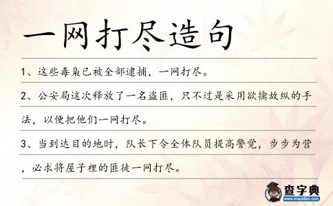 一網打盡造句