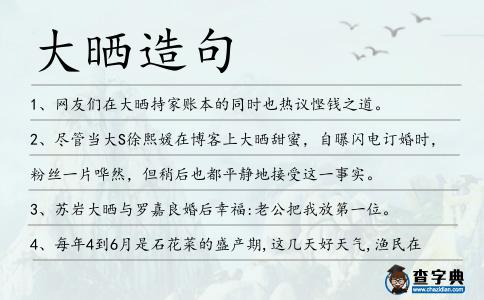 大曬造句