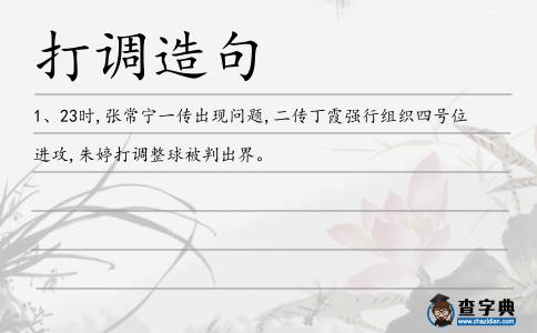 打調(diào)造句