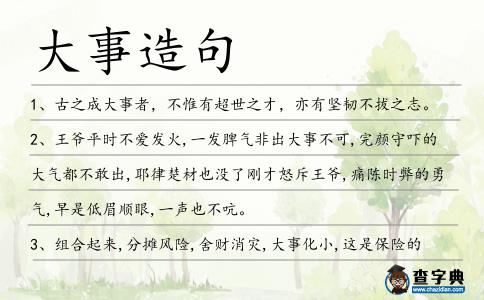 大事造句