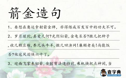 箭金造句