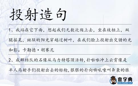 投射造句