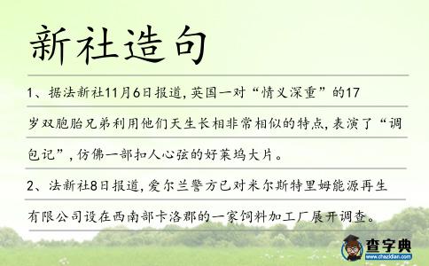 新社造句