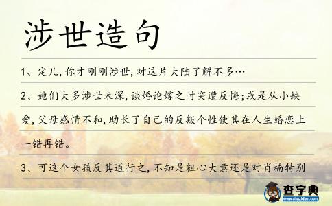 涉世造句