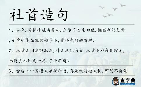 社首造句