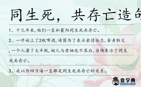 同生死，共存亡造句