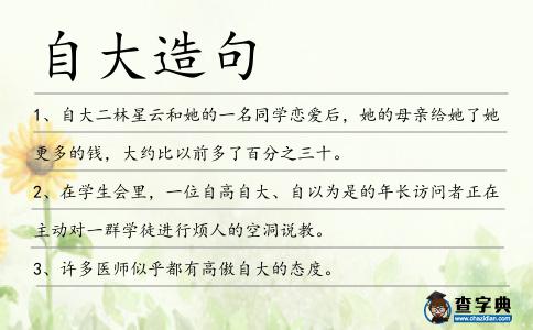 自大造句