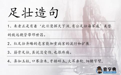 足壯造句
