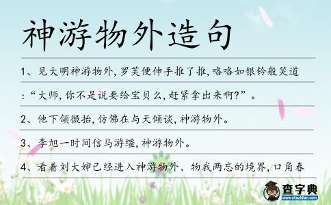 神游物外造句