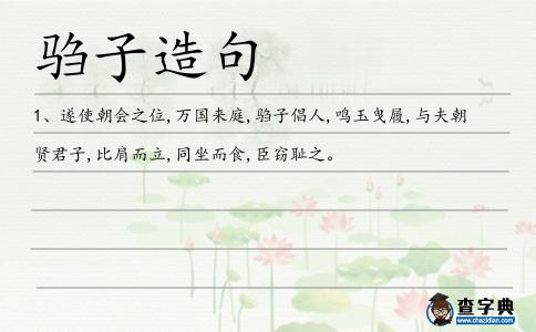 騶子造句