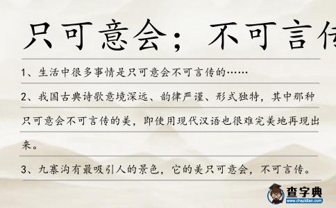 只可意會；不可言傳造句