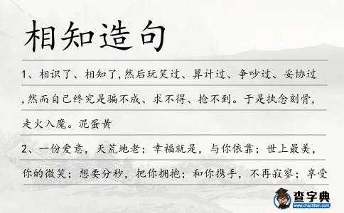 相知造句