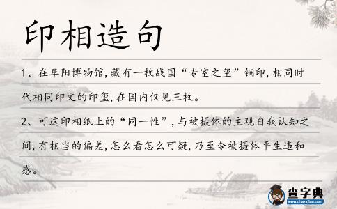 印相造句