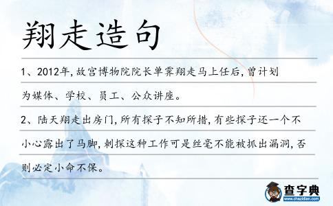 翔走造句