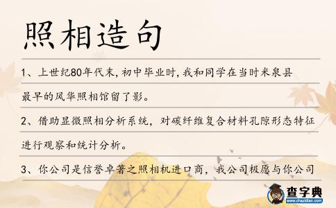 照相造句