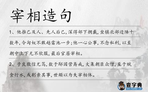 宰相造句