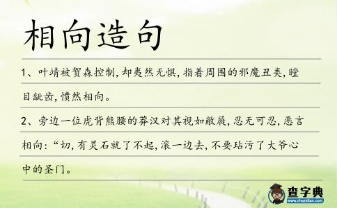 相向造句