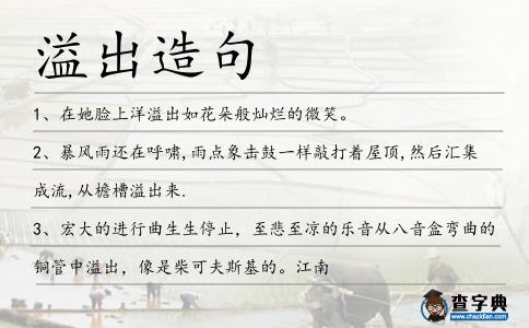 溢出造句