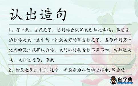 認(rèn)出造句