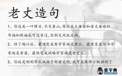 老丈造句