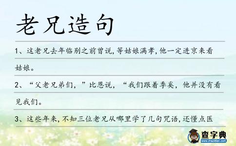 老兄造句