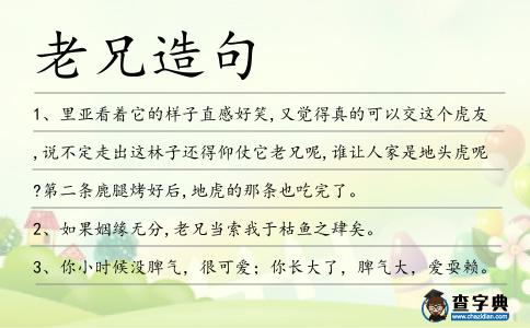 老兄造句