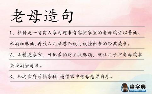 老母造句