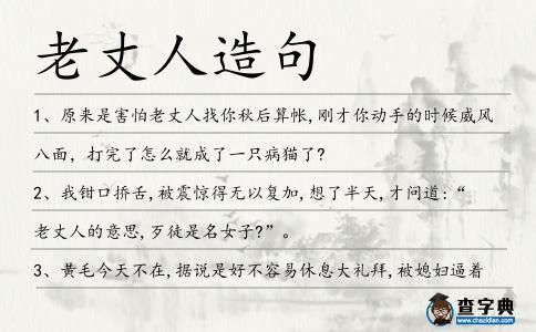 老丈人造句