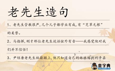 老先生造句