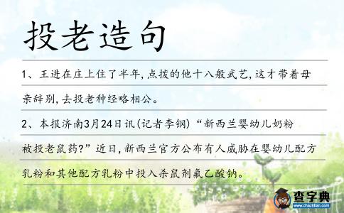 投老造句