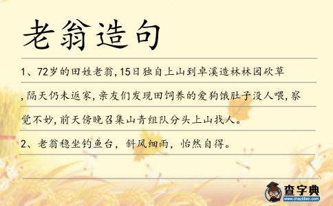 老翁造句