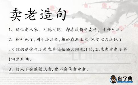 賣老造句