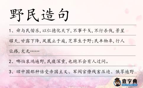 野民造句