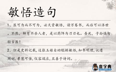 敏悟造句