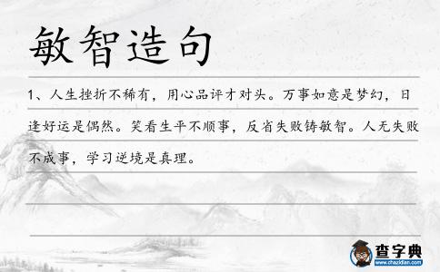 敏智造句