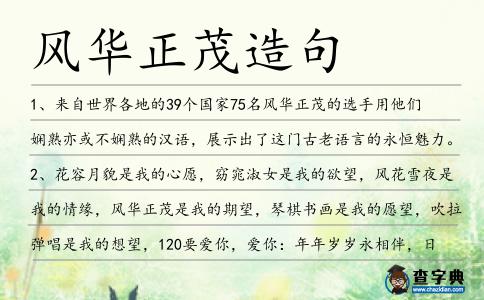 風華正茂造句
