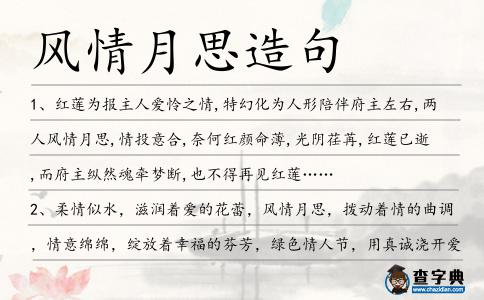風情月思造句